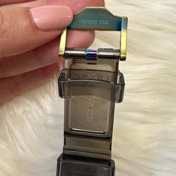 Versace Icon Active Quartz Watch, Polycarbonate, Black, 44 mm, VEZ701022 NWT - Picture 9 of 14